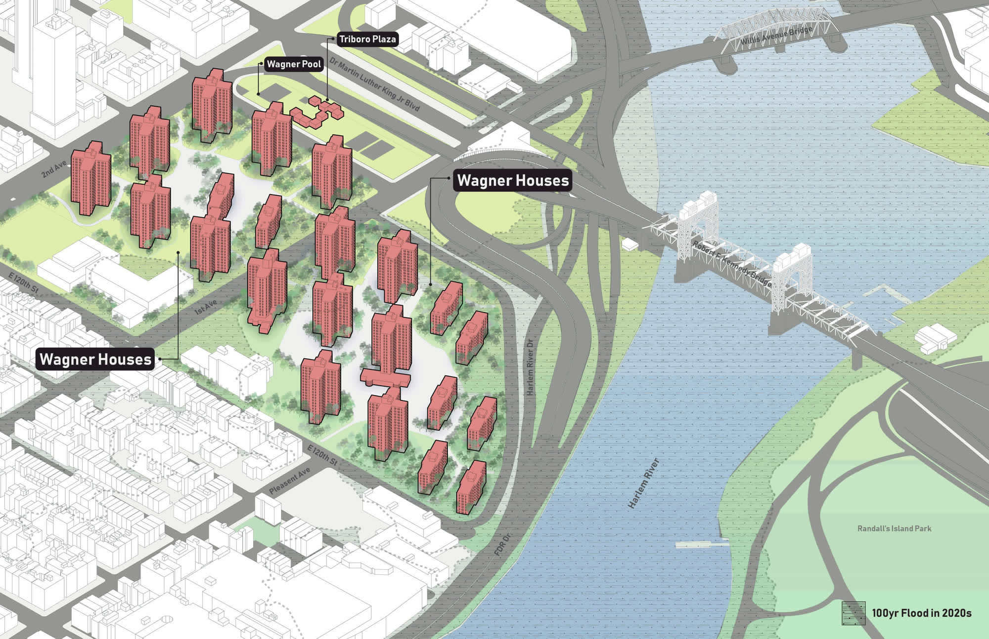 Wagner Houses flood scenario 2